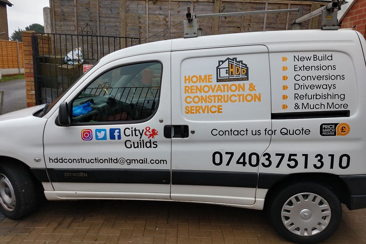 HDD Construction Van Signs