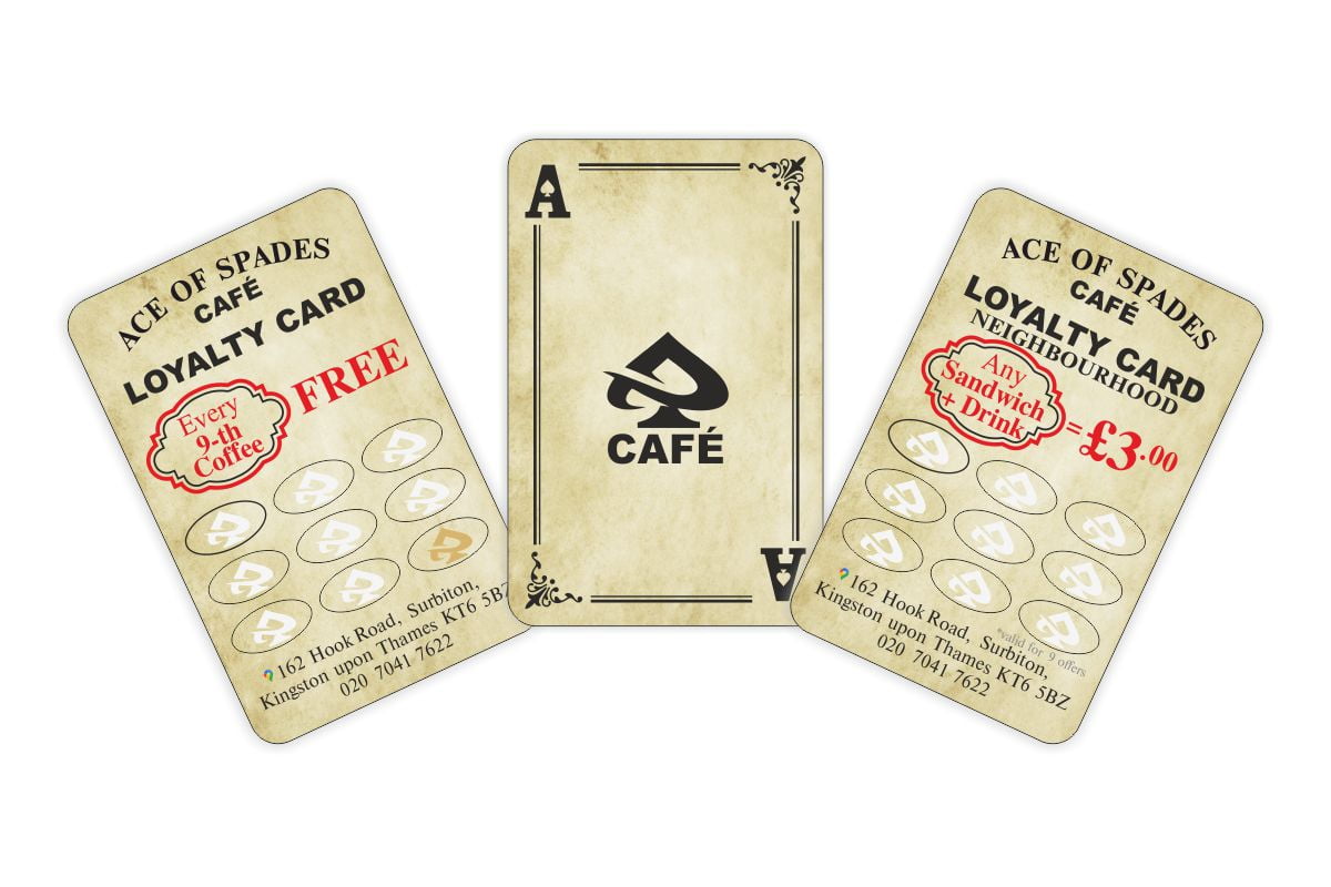 Ace of spades Loyalty Cards