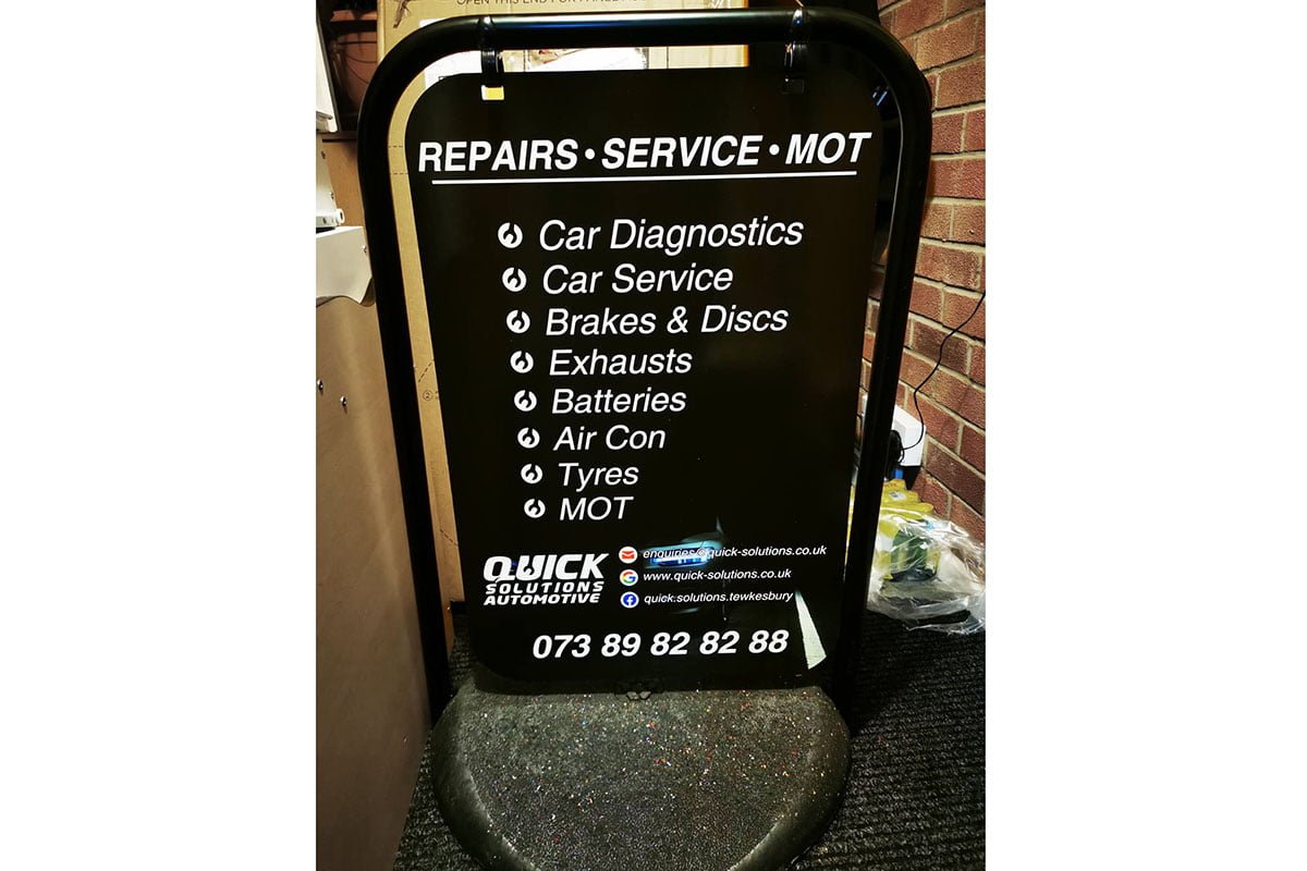 Quick Solutions Automotive Pavement Sign