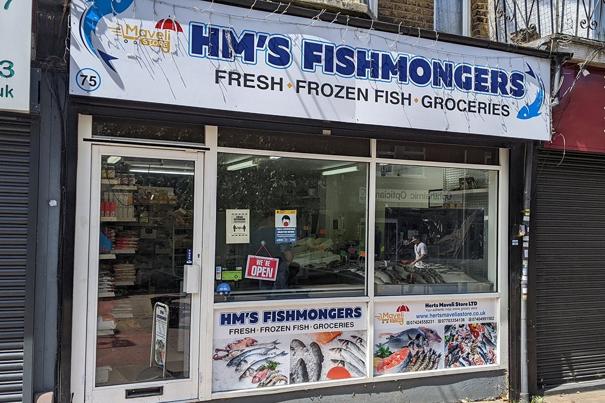 HM Fishmonger Fascia Shop Sign HM Fishmonger Fascia Shop Sign