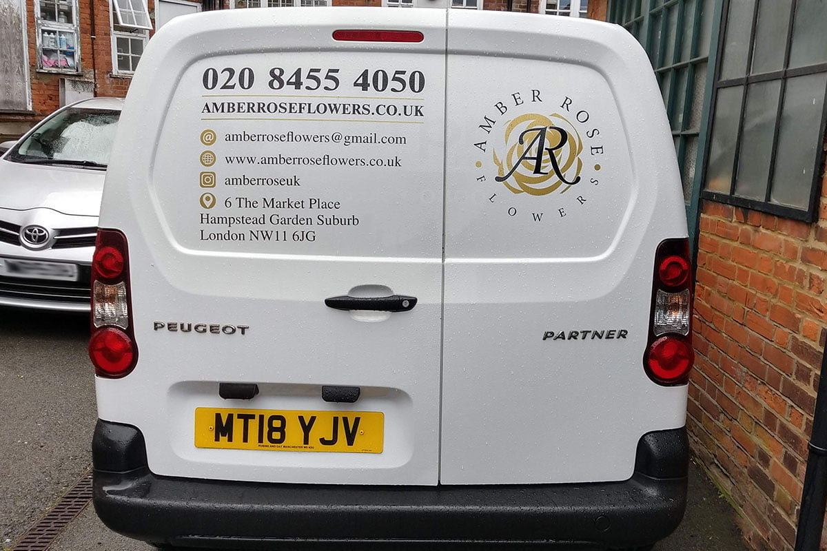 Amber Rose Flowers Van Signs Amber Rose Flowers Van Signs
