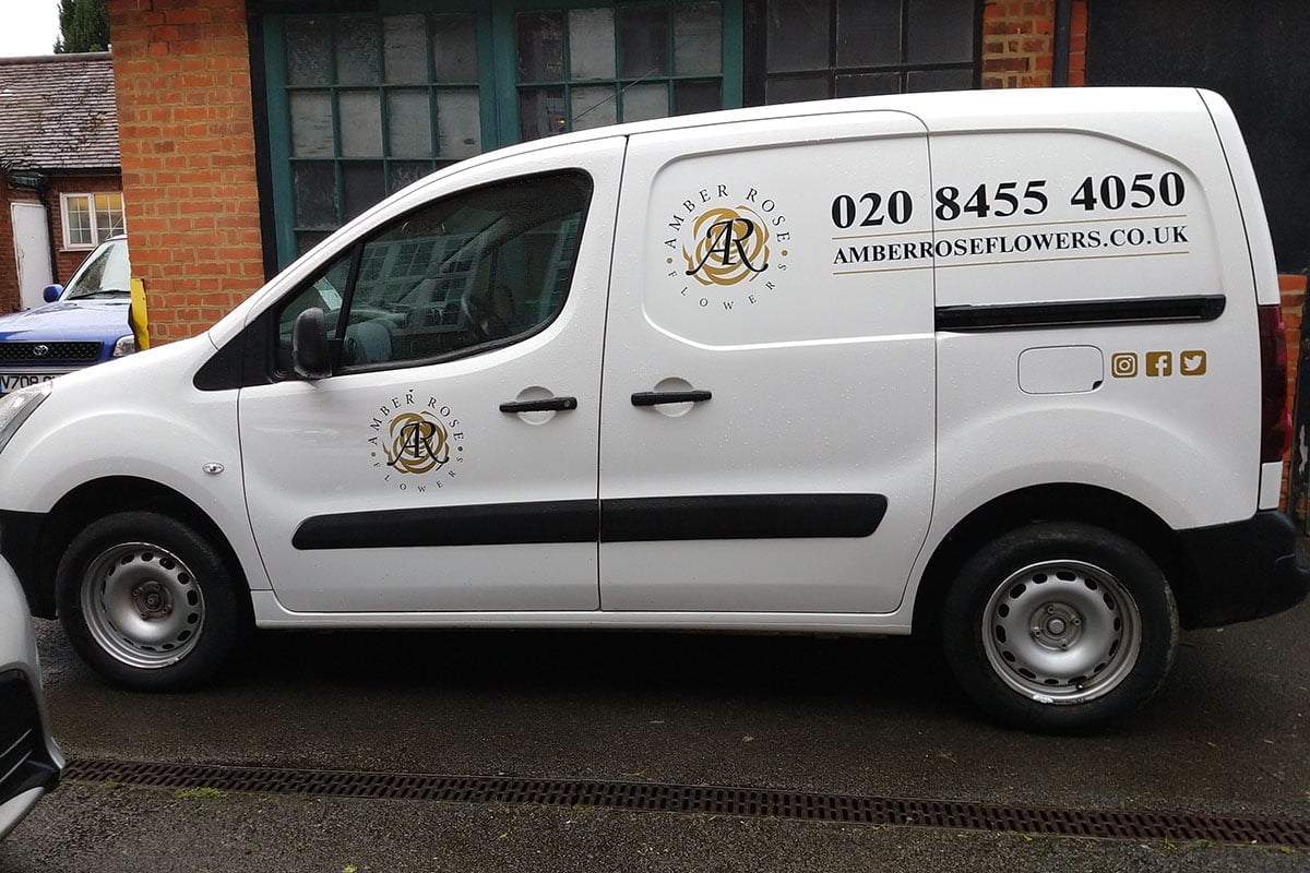 Amber Rose Flowers Van Signs Amber Rose Flowers Van Signs