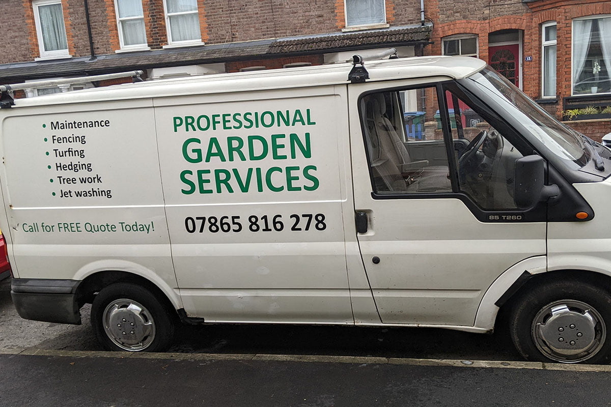 Pro Gardening Services Van Signs Pro Gardening Services Van Signs